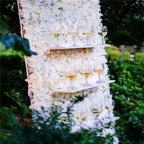 Artificial Silk Hydrangea Flower Wall Wedding Decoration Backdrop Panels Home Decor Fake flower