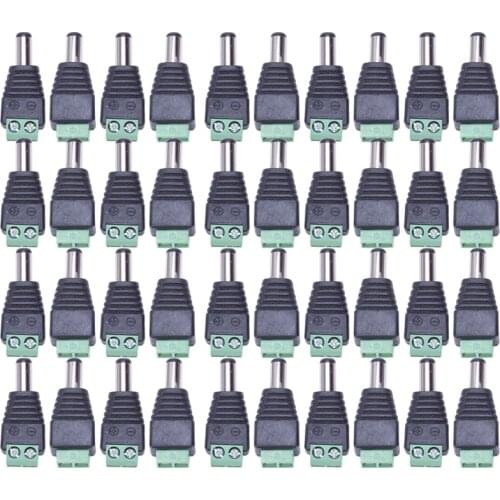 GTBL 40 Pcs DC Power Cable Female Male Plug Connector 5.5mm x 2.1mm for CCTV Camera