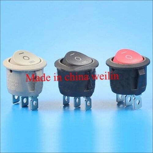 Push button switch KCD1-5-103 ON-OFF-ON 3 round switch 6A 250VAC/10A 125VAC Small boat type switch