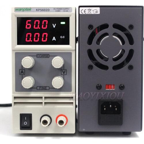 KPS602D Adjustable 60V 2A 110V-230V 0.1V/0.01A EU LED digital display switching DC Power Supply portable laboratory power supply