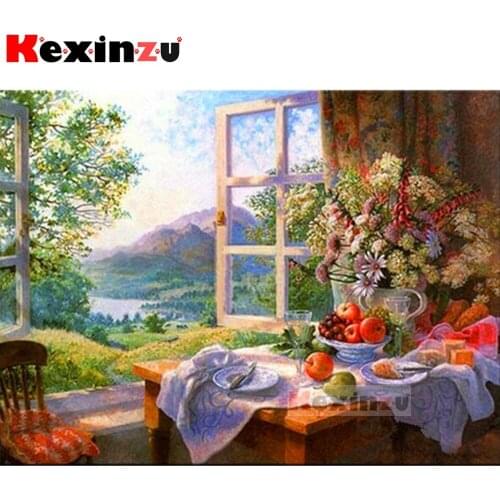 Full 5d Square/Round Diamond Painting-Window canyon-Diamond Embroidery kit Cross Stitch Mosaic Full Picture Rhinestone Decor Y84