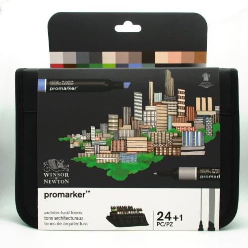 Winsor & Newton Promarker Set Architectural Tones 24 Colors