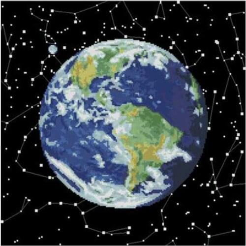 Starry earth patterns counted 11CT 14CT Cross Stitch Sets DIY Chinese Cross-stitch Kits Embroidery Needlework