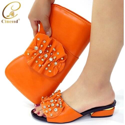 New African Shoe and Bag Set for Party In Women Italy High Heels Women Wedding Shoes Women Shoes and Bag To Match for Parties