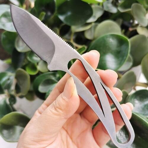Fixed Blade Knife 440C steel blade outdoor survival portable Necklace hunting knife with K sheath camping fruit knife
