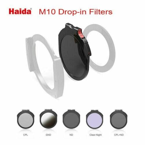 Optical glass M10 system drop-in filter for M10 Filter Holder, CPL ND GND Clear-Night CPL+ND