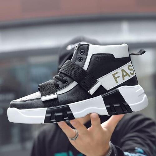Autumn Winter Men Shoes Casual Sneakers Teens Lithe High Top Thick Bottom Basketball Heighten Running Jogging Footwear Travel