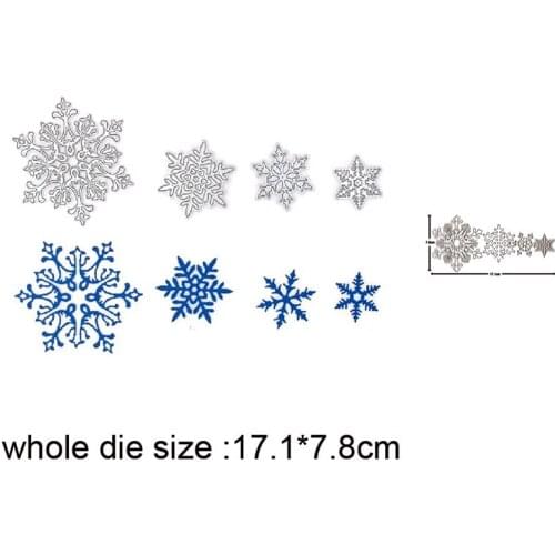 Christmas dies 4pcs Snowflake Metal Cutting Dies for DIY Scrapbooking die cut Embossing Paper Card Making Stencils dies Template