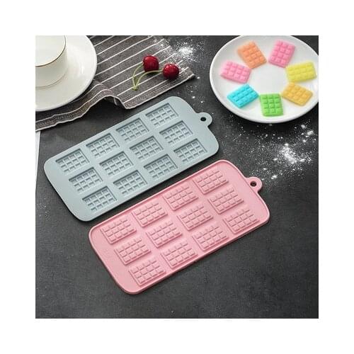 Chocolate Mold Silicone Mold Fondant Molds DIY Candy Bar Mould Cake Decoration Tools Kitchen Baking Accessories 12 Even PINK