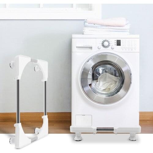 Stationary washing machine Basic bracket Drum washing machine Hard bracket Shelf for a refrigerator (4 fixing legs) White