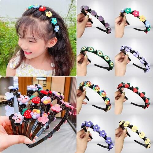 Flower Hair Band Girls Hair Clip Women Bangs Haircut Hairpin Handmade Strawberry Headband Hair Accessories FG119