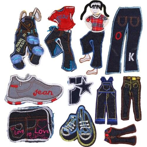 1PCS Jeans, jeans, braces, pants, shoes, bags Patches Iron On Appliques Sewing Badge Clothes Decor Free Delivery