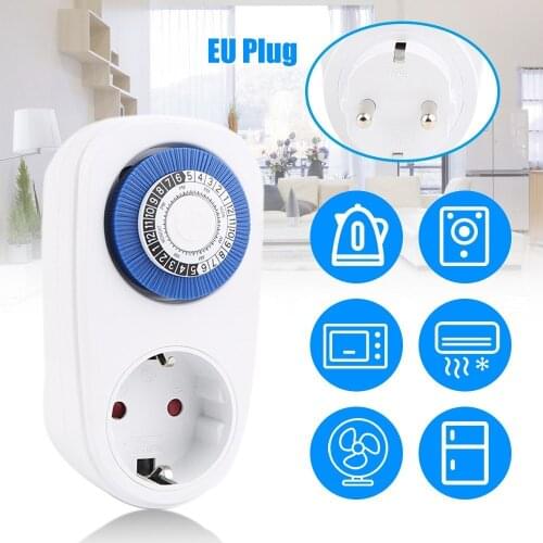24 Hours Plug-in Timer Switch Mechanical Timing Socket Time Controller Intelligent Timing Socket