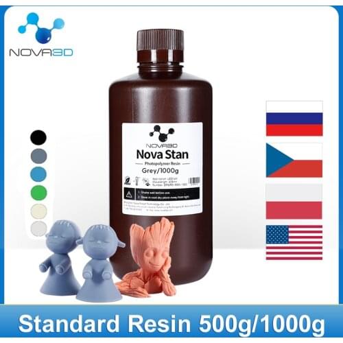 NOVA3D 3D Printer UV Resin Photopolymer 405nm LCD UV Sensitive Resin 1L Liquid Printing Material Photosensitive Impresora 3d USA