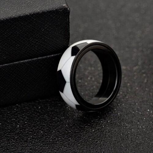 4 Styles Stainless Steel Spinner Rings Basketball Soccer Volleyball Rugby Rings LX9E