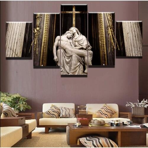 Diy 5D Full Diamond Painting Cross Stitch Painting 5Pieces Christian Jesus Religion Sebastiano Statue Diamond EmbroideryZP-3206