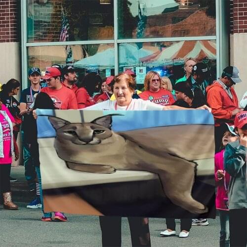 Big Floppa 241 Flag Banner Home Outdoor Gift Party Russian Croatia Napoleon