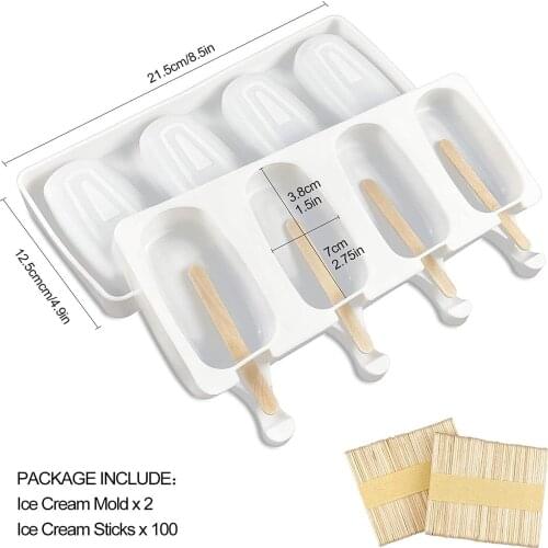 Large size Popsicle Ice Cream Mold Frozen Silicone Juice Popsicle Maker for Cake Ice cream Dessert DIY For Party Bar Decoration