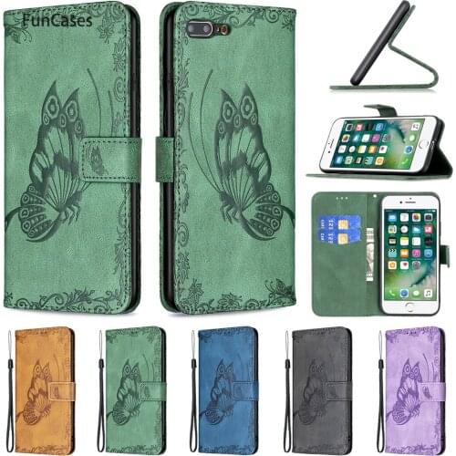 Luxurious Telephone Accesories Case For cover Apple iPhone 7 Plus Book Flip Phone Pouch sFor Estojo Apple iPhone 8 Plus Carcasa