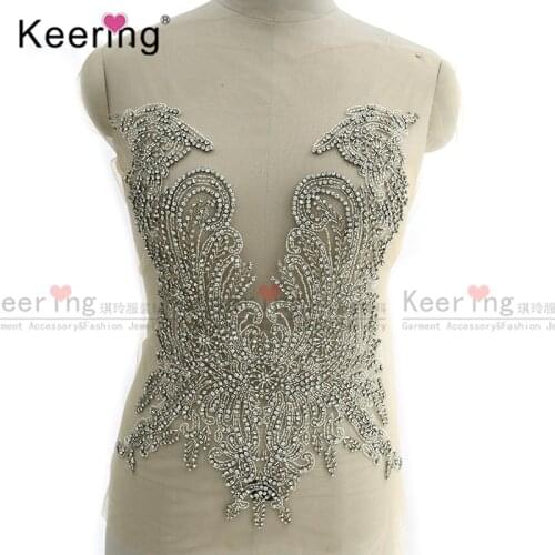 Elegant Fashion bodice applique jewelry Dress Patch For Wedding Dress WDP-054