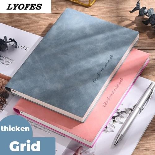 A5 B5 Grid Notebook Diary Cuaderno Budget Book Thicken Agenda Planner Sketch Books School Supplies Office Accessories Notepad