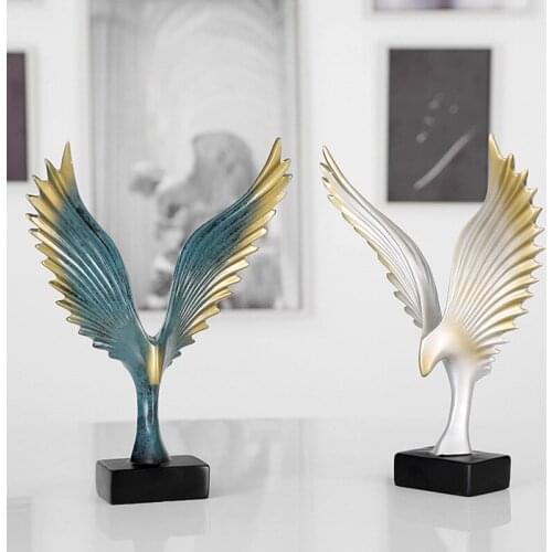 Eagle Figurines Resin Moden Crafts Animals Miniature cute ornaments for Home office decoration Storage bowl Carved Collectible