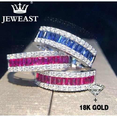 Natural Diamond 18K Gold Pure Gold Ring Beautiful Gemstone Ring Good Upscale Trendy Classic Party Fine Jewelry Hot Sell New 2020