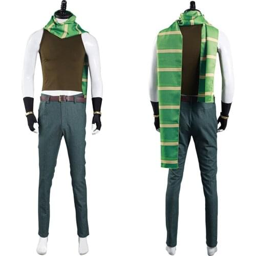 JoJo‘s Bizarre Adventure Cosplay Battle Tendency Joseph Joestar Cosplay Costume Outfits Pants Vest Halloween Carnival Suit