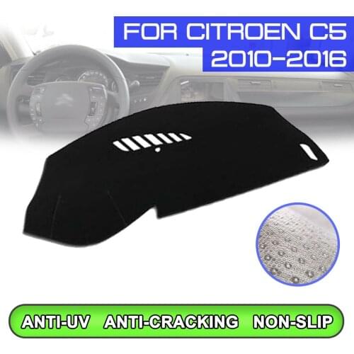 Car Dashboard Mat Anti-dirty Non-slip Dash Cover Mat UV Protection Shade for Citroen C5 2010 2011 2012 2013 2014 2015 2016