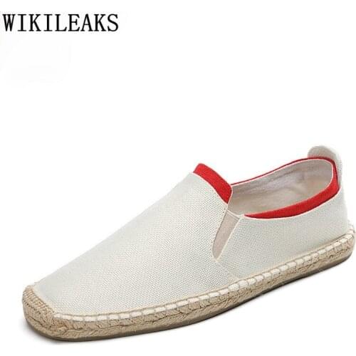 Loafers Men Canvas Shoes Men Non-leather Casual Shoes Fisherman Espadrilles Men Luxury Designer Shoes Los Zapatos De Los Hombres