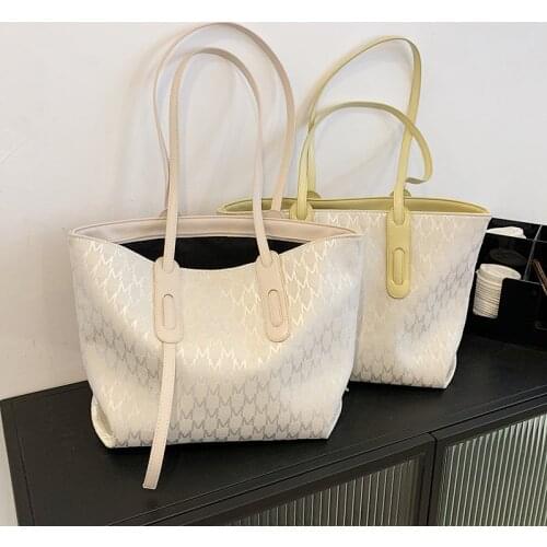 Trendy Printed Shoulder Bag Female Bag Large-capacity Splicing Shopping Bag 2021 Summer New Simple Handbag Tote Bag