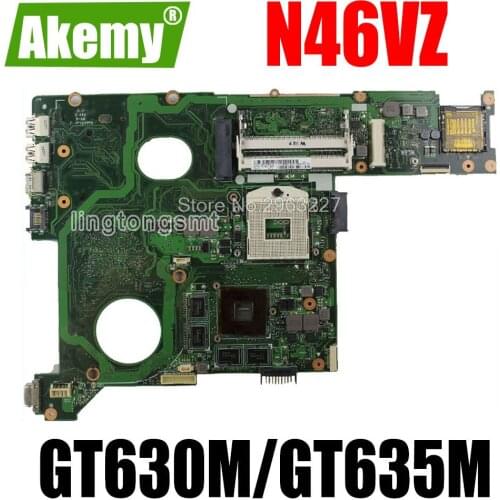 N46VZ Motherboard GT630M /GT635M 2GB For Asus N46V N46VM N46VB N46VJ Laptop motherboard N46VZ Mainboard N46VZ Motherboard