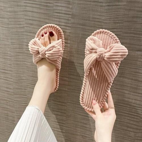 2021 spring new couple home floor cotton slippers home non-slip fur slippers ladies plus size slippers