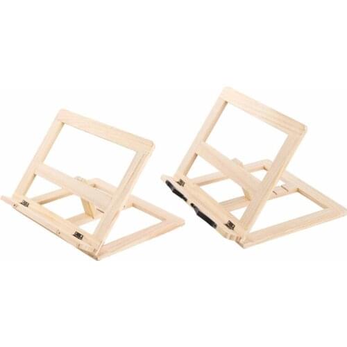 Foldable Wood Bookends Stand Cookbook Holder Reading Rack Wooden Reading Book Support Stand Holders Tablet PC