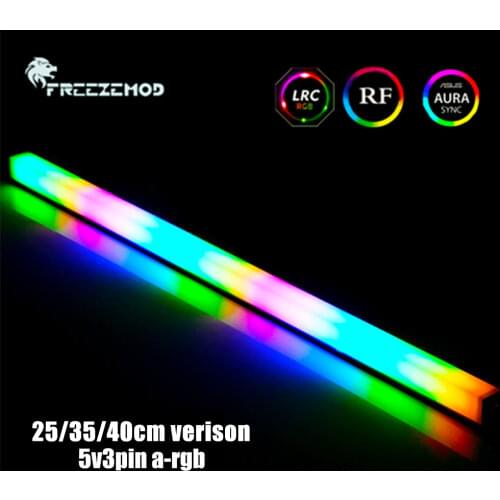 Freezemod RGB 25/35/40cm LED Strip ARGB Soft Light Cable 5V3Pin/12V4PIN AURA Water Cooler Custom MOD Chassis Magnetic Lamp