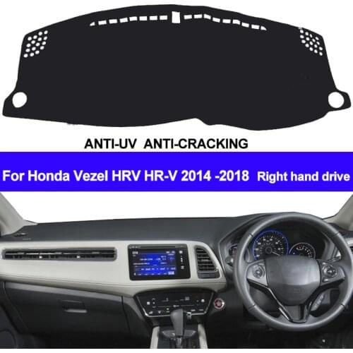 TAIJS Car Dashboard Cover Dash Mat For Honda HRV HR-V Vezel 2014 2015 2016 2017 2018 Auto Non-slip Sun Shade Pad Carpet Dashmat