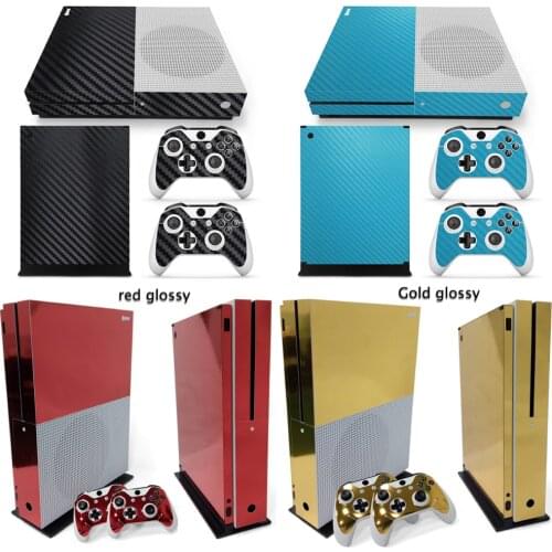 Carbon fiber For X box one s console sticker and 2 controllers sticker for X BOX ONE S vinyl sticker