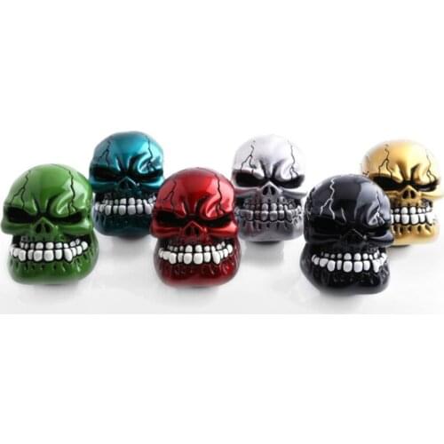 Universal Skull Shape Head Shift Knob Car Manual Gear Stick Shifter Lever Knob Multicolor Selection Auto Decoration Accessories