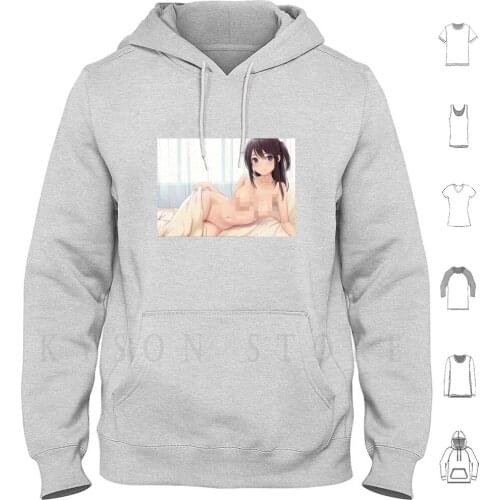 Would You Like To Join Me ? Hoodies long sleeve Cotton Cute Waifu Anime Manga Hentai Senpai Ecchi Pantsu Kawaii Weeb