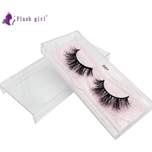 High Quality Natural 3D Real Mink False Eyelashes 100% Handmade Thick Volume Long Eye Lashes Makeup 1 Pair D07
