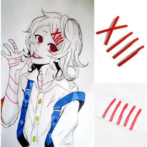 Anime Toyko Ghoul Juzo Suzuya Kagerou Ayano Red Hair Clips Women Girl Cosplay Props Hair Accessories