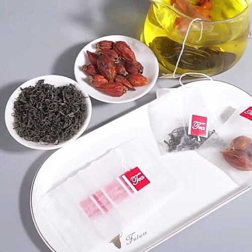 100Pcs/Lot New Nylon Tea Bags Folded Empty Scented Tea Bag With String Heal Seal Filter Paper for Herb Loose Tea