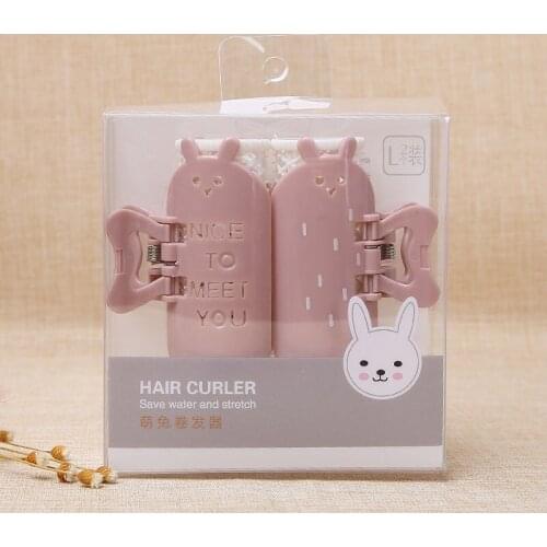 2 Pcs / Set Cute Rabbit Hair Curler Lasting Shaping Curling Banger Beauty Modeling Tool