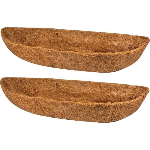 2Pcs Natural Trough Coco Liners Planter Replacement Liner Wall Flower Basket