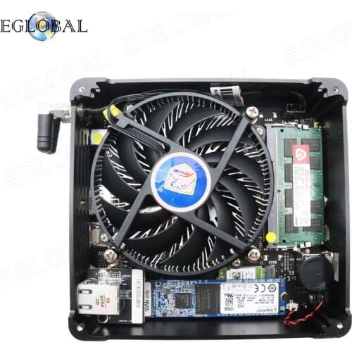 2020 Eglobal New Fan Mini PC Core i9 9880H 2 Intel Lans Windows 10 2*DDR4 64GB 2*M.2 NVME Micro PC Mini Computer 4K HTPC DP HDMI