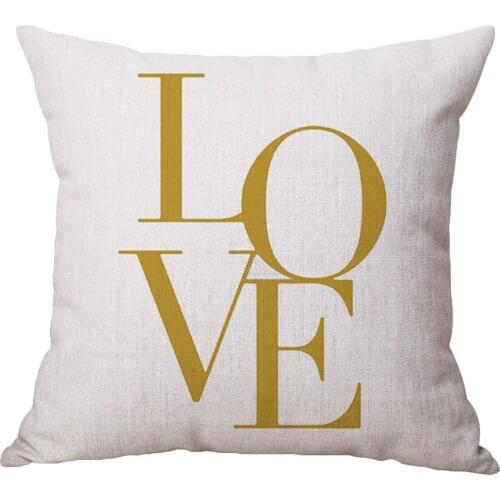 2021 Home Love Deer Case Bed Sofa Square Throw Cushion Home Decor Breathable 45cm x 45cm Pillow (Does not contain the core)