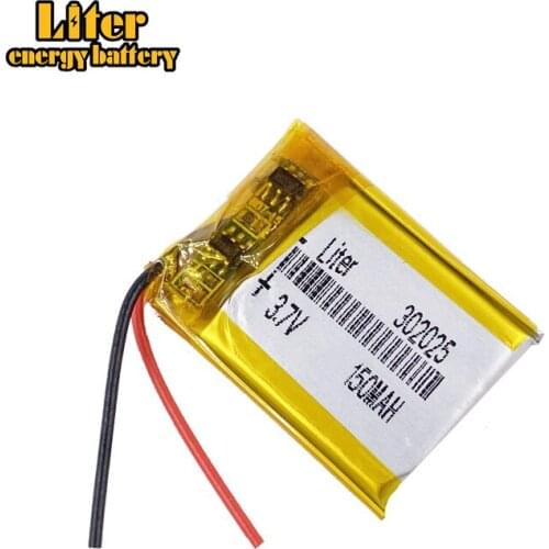 3.7V 150mAh 302025 Lithium Polymer Li-Po li ion Rechargeable Battery cells For Mp3 MP4 MP5 GPS