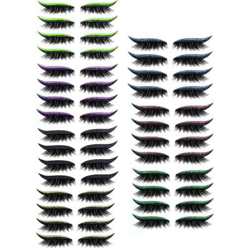 40pcs Eyelid Line Stick Reusable eyeliner stickers Cat Eye Makeup Double Eyelid Sticker Eyeliner Makeup Sticker False Eyelashes