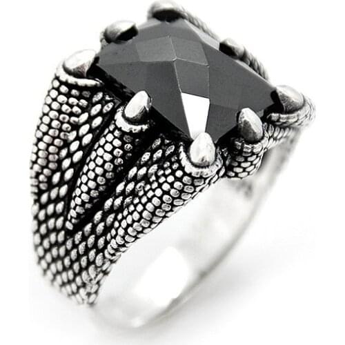925 sterling Silver Zircon Stone Clawed Ring Model-2