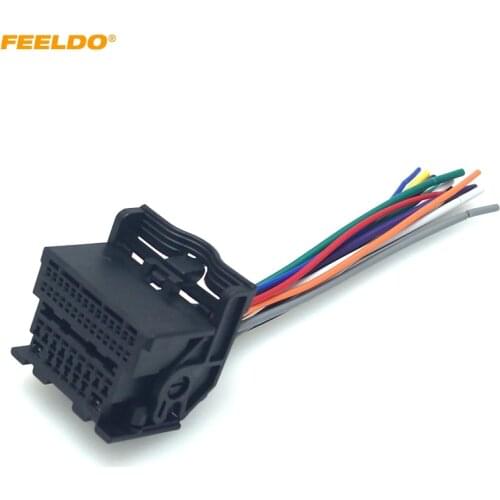 FEELDO Car Stereo Audio Wiring Harness Adapter For Chevrolet Cruze Malibu Aveo ISO Radio CD/DVD Installation Cable #HQ6077